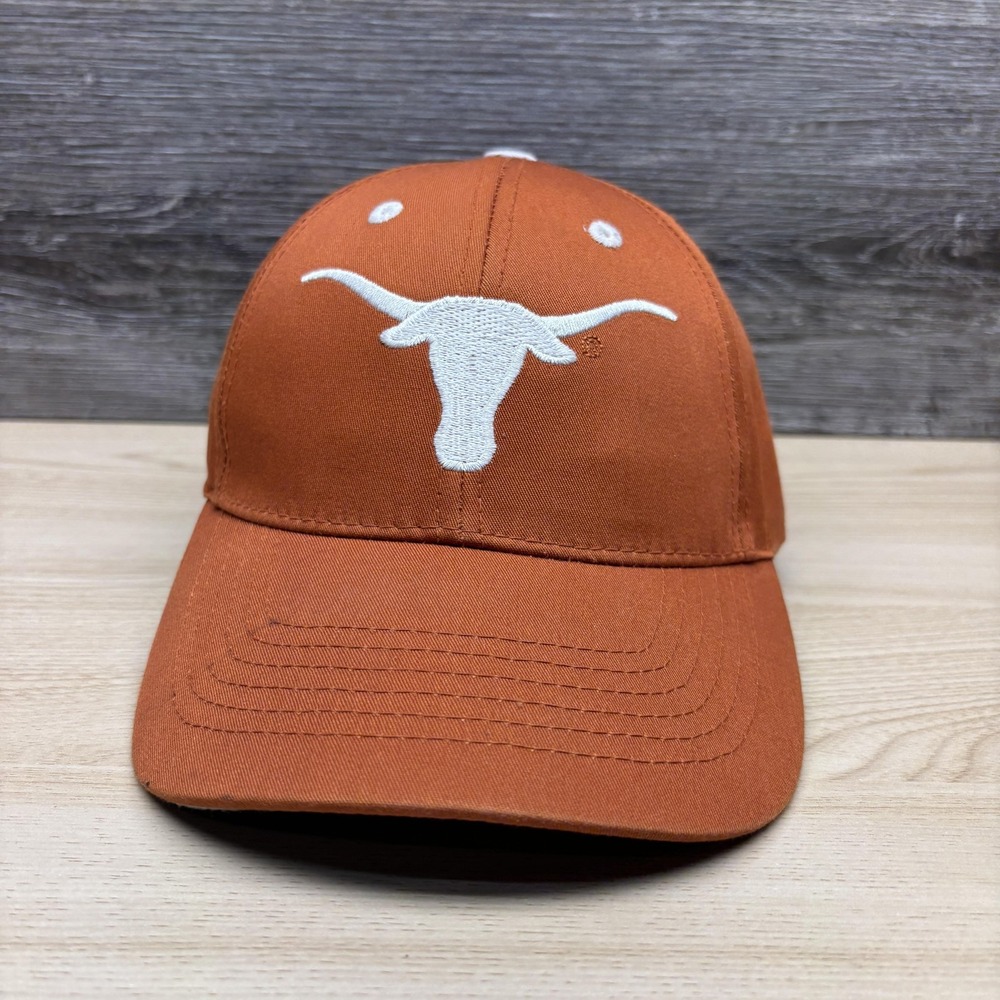 Texas Longhorns Hat Cap Strap Back Mens Orange White‎ NCAA Football College